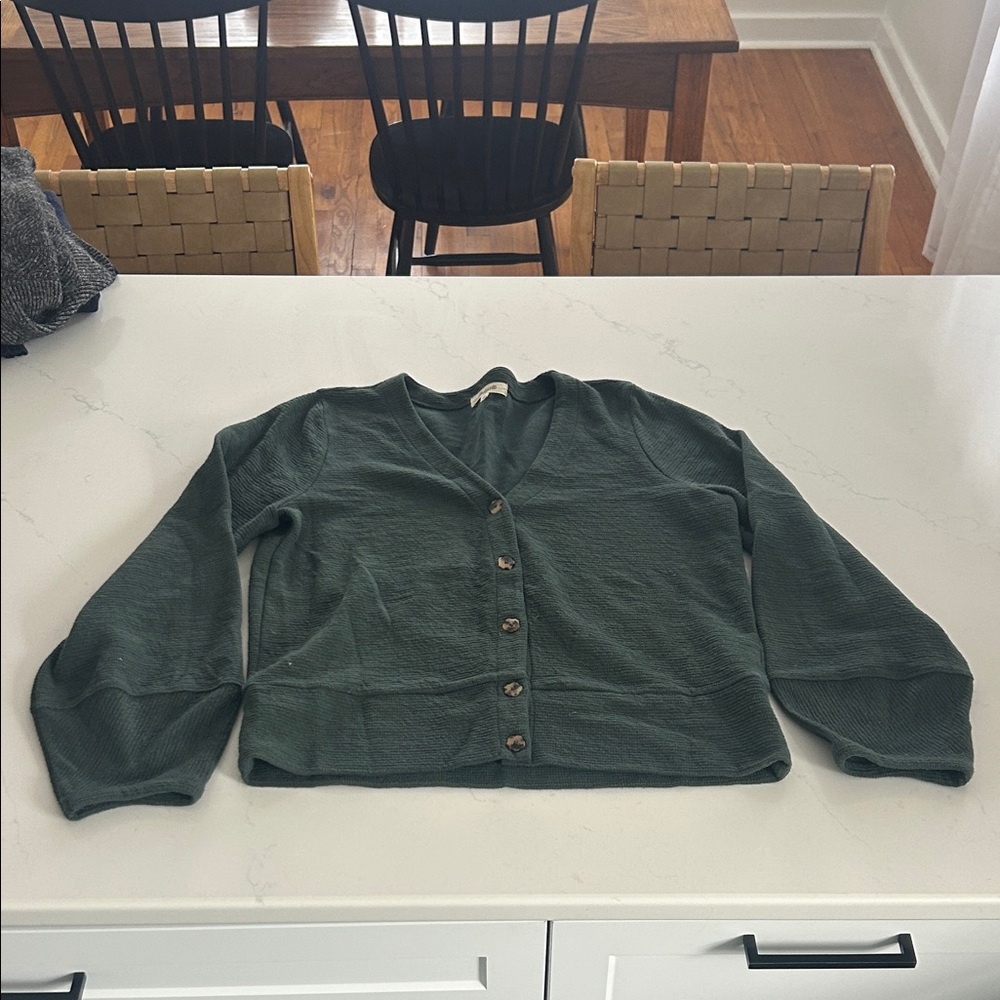 Madewell Forest Green Cardigan Sweater